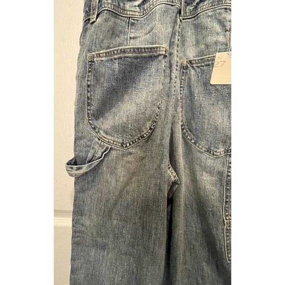Pilcro Anthropologie The Lex Denim Jean Bib Overalls Camo Animal NEW Womens 27 - Picture 7 of 11